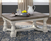 Warmstead Furniture - Ashley Furniture - Havalance Coffee Table - Rectangular Cocktail Table / Gray/White - T814-1