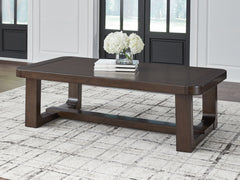 Warmstead Furniture - Ashley Furniture - Breckington Coffee Table - Rectangular Cocktail Table / Dark Brown - T856-1