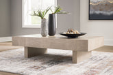 Warmstead Furniture - Ashley Furniture - Jorlaina Coffee Table - Square Cocktail Table / Light Grayish Brown - T622-8