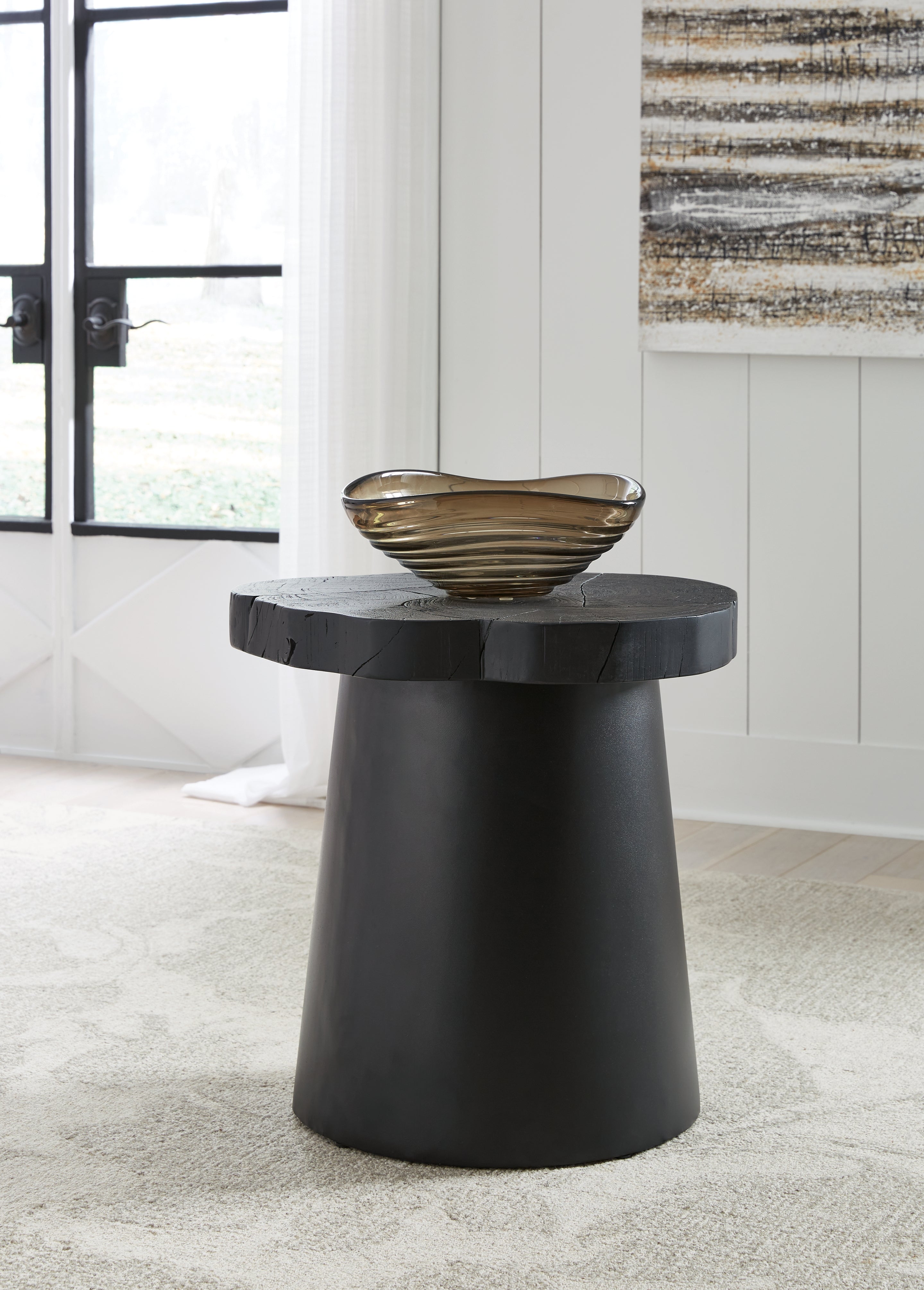Warmstead Furniture - Ashley Furniture - Wimbell End Table - Round End Table / Black - T970-6