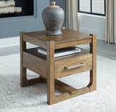 Warmstead Furniture - Ashley Furniture - Cabalynn End Table - Square End Table / Light Brown - T974-2