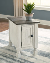 Warmstead Furniture - Ashley Furniture - Havalance Chairside End Table - Chair Side End Table / White/Gray - T994-7