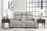Warmstead Furniture - Ashley Furniture - Boyington Living Room - PWR REC Loveseat/CON/ADJ HDRST / Black - U2710618