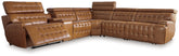 Warmstead Furniture - Ashley Furniture - Temmpton Sectional - 2-Piece Power Reclining Sectional Loveseat / Chocolate - U92708S1