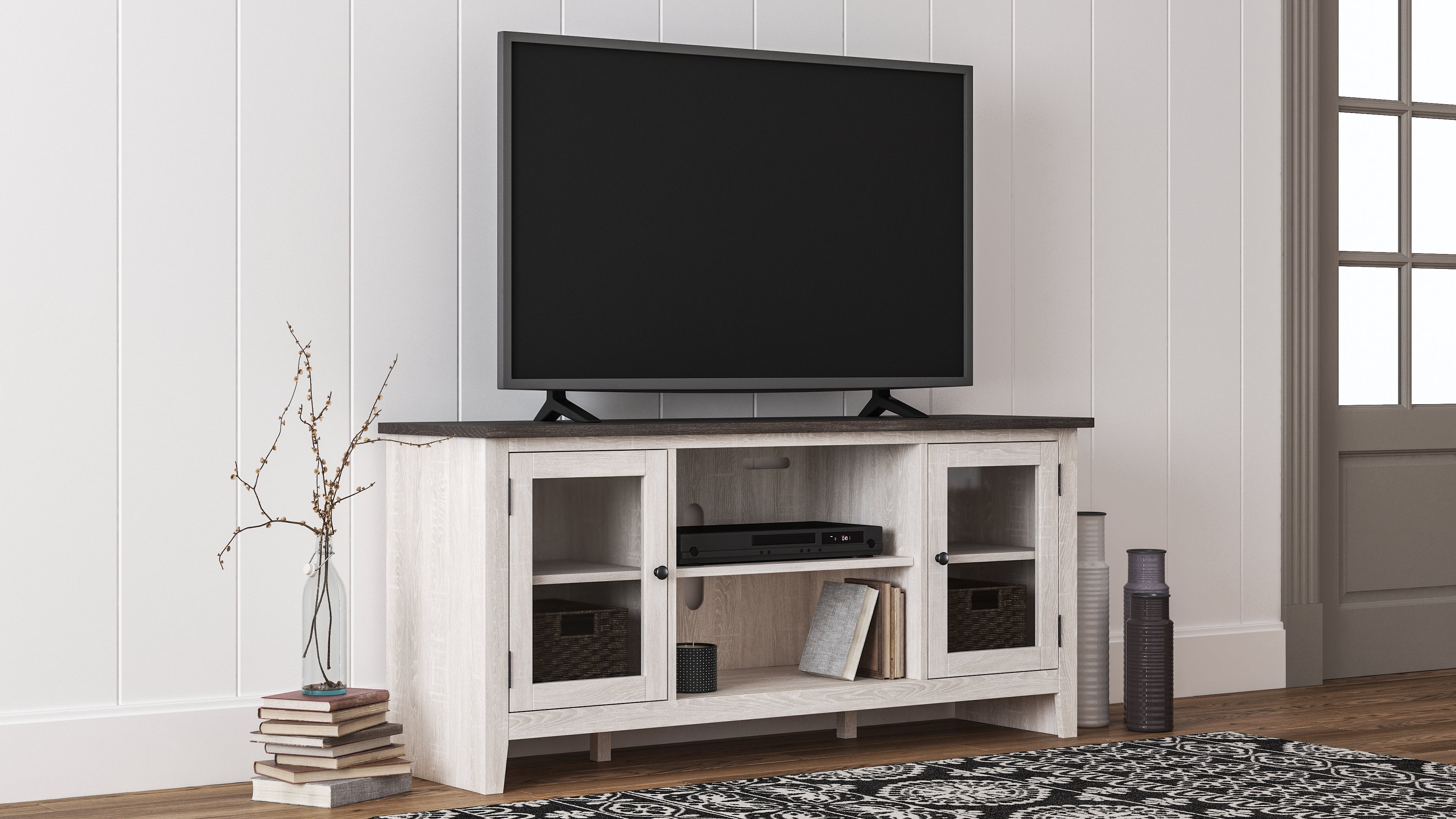 Warmstead Furniture - Ashley Furniture - Dorrinson 60" TV Stand - 60" / Two-tone - W287-68