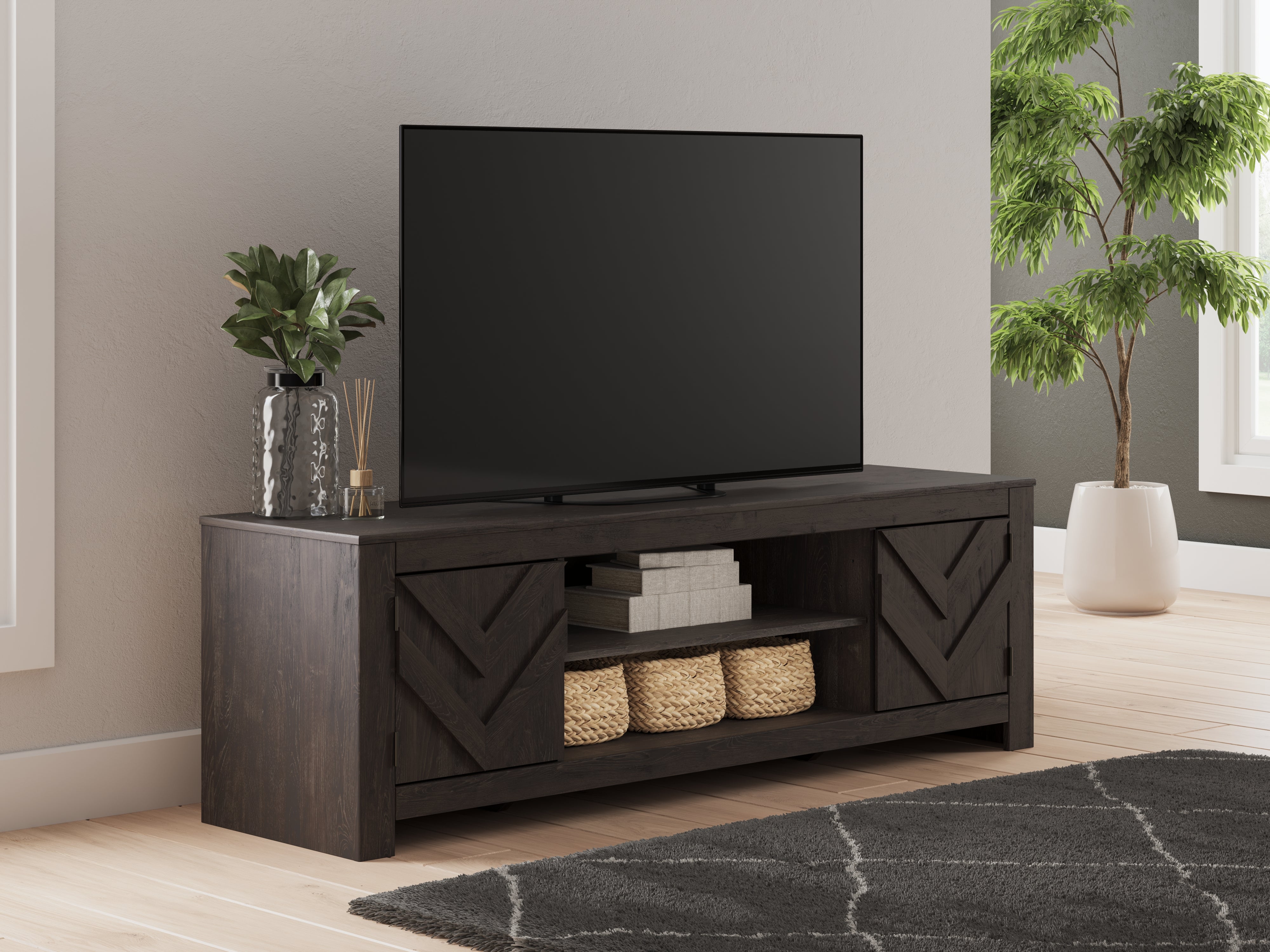 Warmstead Furniture - Ashley Furniture - Cayboni TV Stand - 71" / Tan - W3787-68