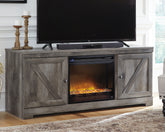 Warmstead Furniture - Ashley Furniture - Wynnlow 63" TV Stand with Electric Fireplace - 63" TV Stand with Electric Fireplace / Gray - W440W4