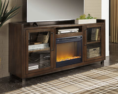 Warmstead Furniture - Ashley Furniture - Starmore 70" TV Stand with Electric Fireplace - 70" TV Stand with Electric Fireplace / Brown - W633W4
