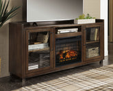 Warmstead Furniture - Ashley Furniture - Starmore 70" TV Stand with Electric Fireplace - 70" TV Stand with Electric Fireplace / Brown - W633W5