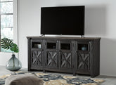 Warmstead Furniture - Ashley Furniture - Tyler Creek 74" TV Stand - 74" / Black/Gray - W736-68