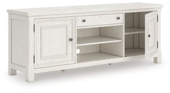 Warmstead Furniture - Ashley Furniture - Robbinsdale 72" TV Stand - 72" / Antique White - W742-68