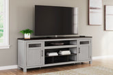 Warmstead Furniture - Ashley Furniture - Darborn 88" TV Stand - 88" / Gray/Brown - W796-68