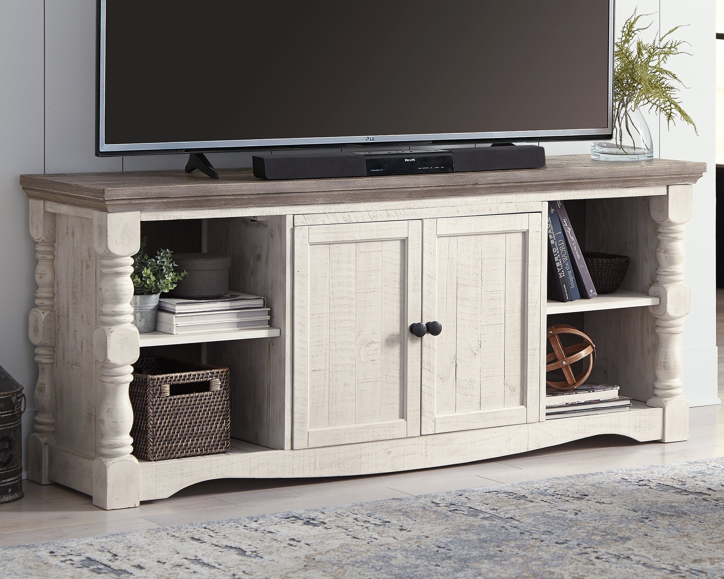 Warmstead Furniture - Ashley Furniture - Havalance 67" TV Stand - 67" / Two-tone - W814-30