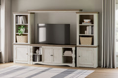 Warmstead Furniture - Ashley Furniture - Havalance Entertainment Center - 4-Piece Entertainment Center / Two-tone - W814W1