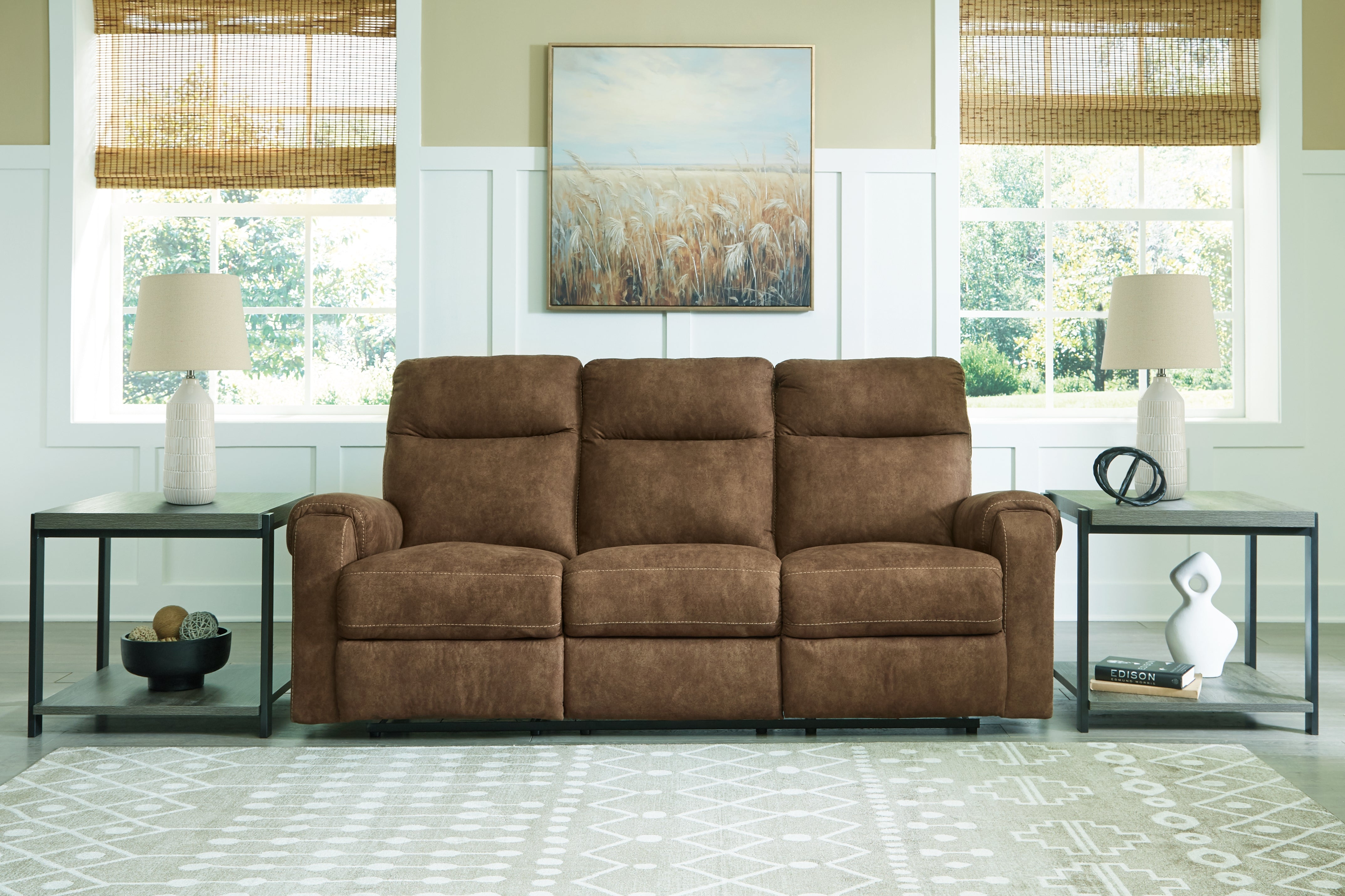 Warmstead Furniture - Ashley Furniture - Edenwold Living Room - Reclining Sofa / Brindle - 1380588
