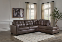 Warmstead Furniture - Ashley Furniture - Barlin Mills Sectional - LAF 2-Piece Sectional with Chaise / Umber - 17003S2