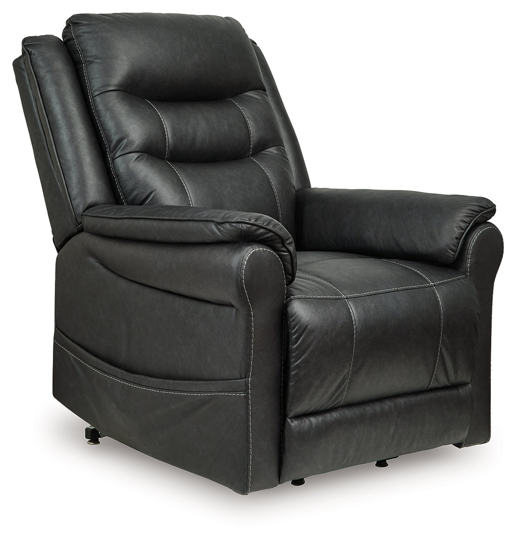Warmstead Furniture - Ashley Furniture - Oatman Living Room - Power Lift Recliner / Umber - 1800412