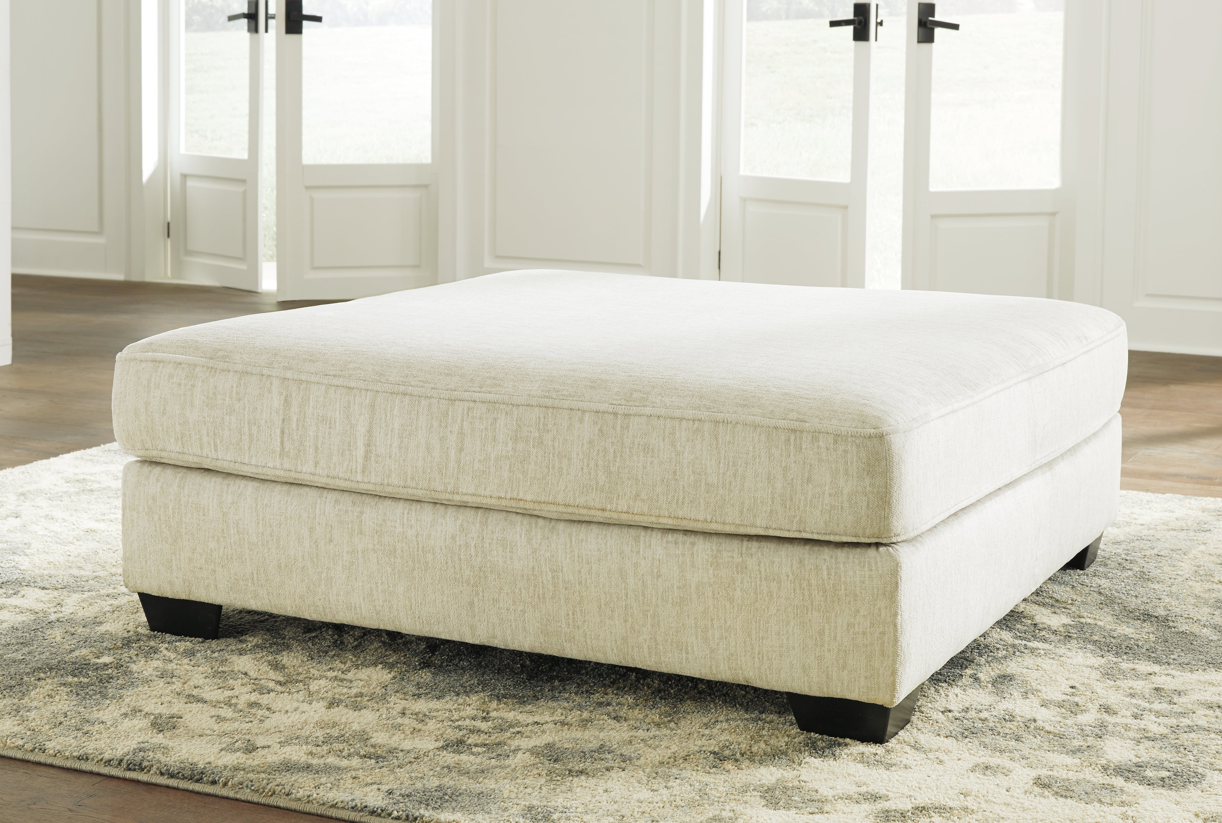 Warmstead Furniture - Ashley Furniture - Rawcliffe Living Room - Oversized Accent Ottoman / Parchment - 1960408