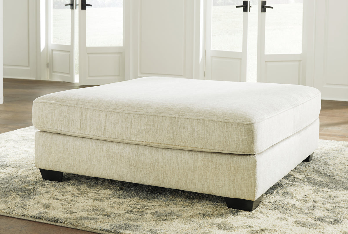 Warmstead Furniture - Ashley Furniture - Rawcliffe Living Room - Oversized Accent Ottoman / Parchment - 1960408