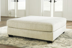 Warmstead Furniture - Ashley Furniture - Rawcliffe Living Room - Oversized Accent Ottoman / Parchment - 1960408