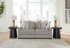 Warmstead Furniture - Ashley Furniture - Aslan Court Sectional - RAF 6-Piece Sectional with Chaise / Flax - 20305S8