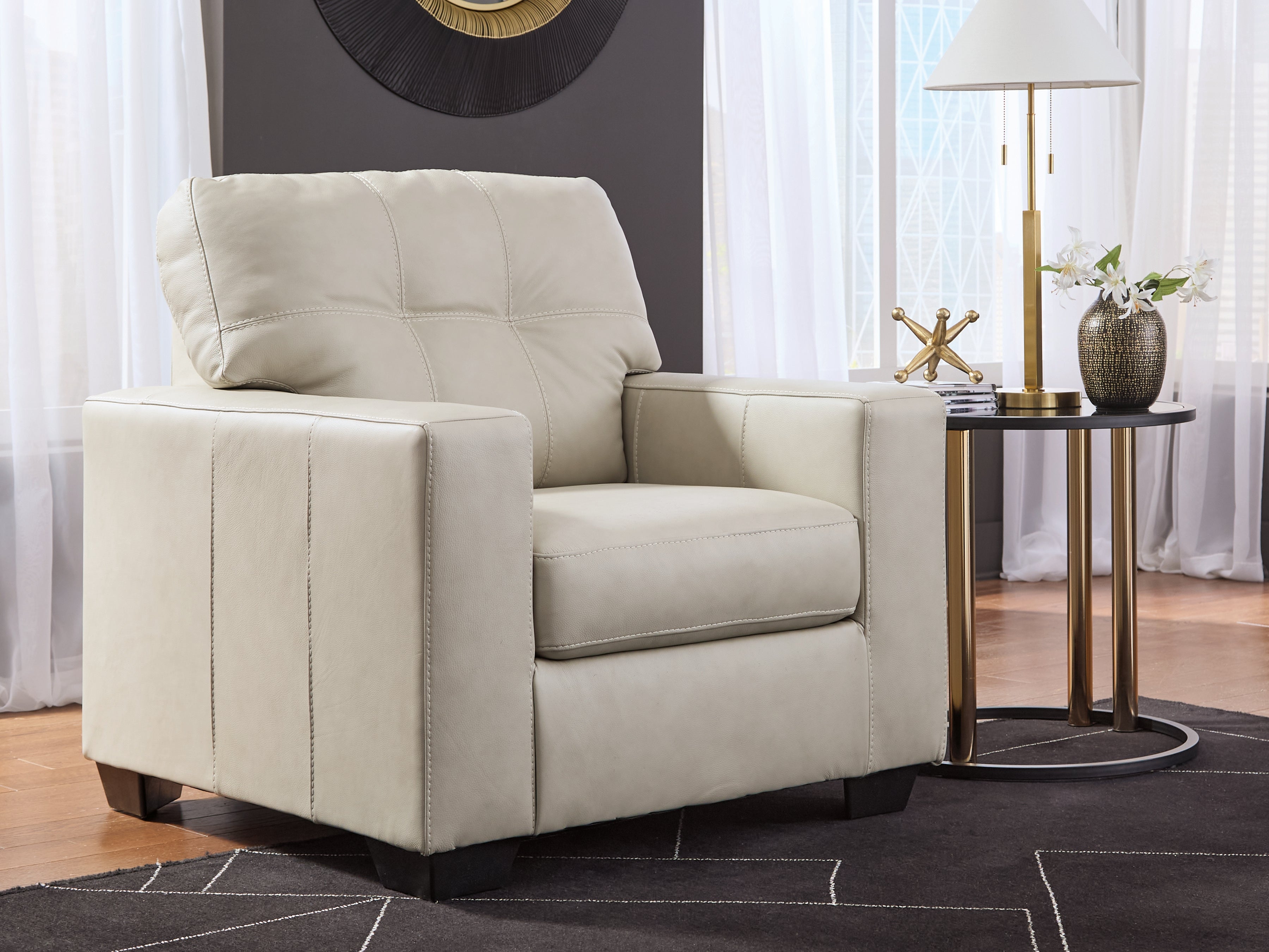 Warmstead Furniture - Ashley Furniture - Santorine Living Room - Chair / Bone - 2170820