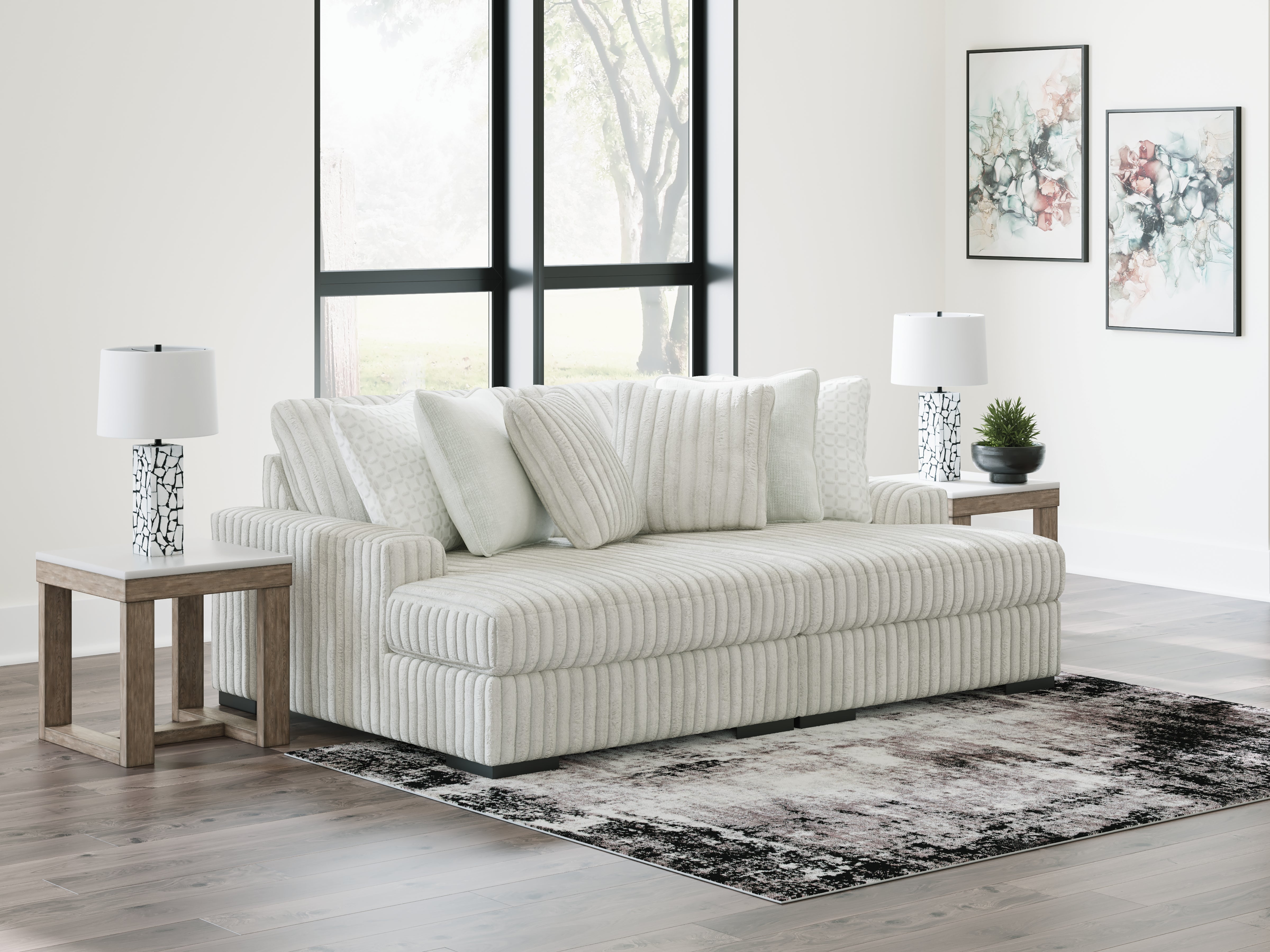 Warmstead Furniture - Ashley Furniture - Stupendous Sectional - RAF 2-Piece Sectional with Chaise / Alloy - 25903S6