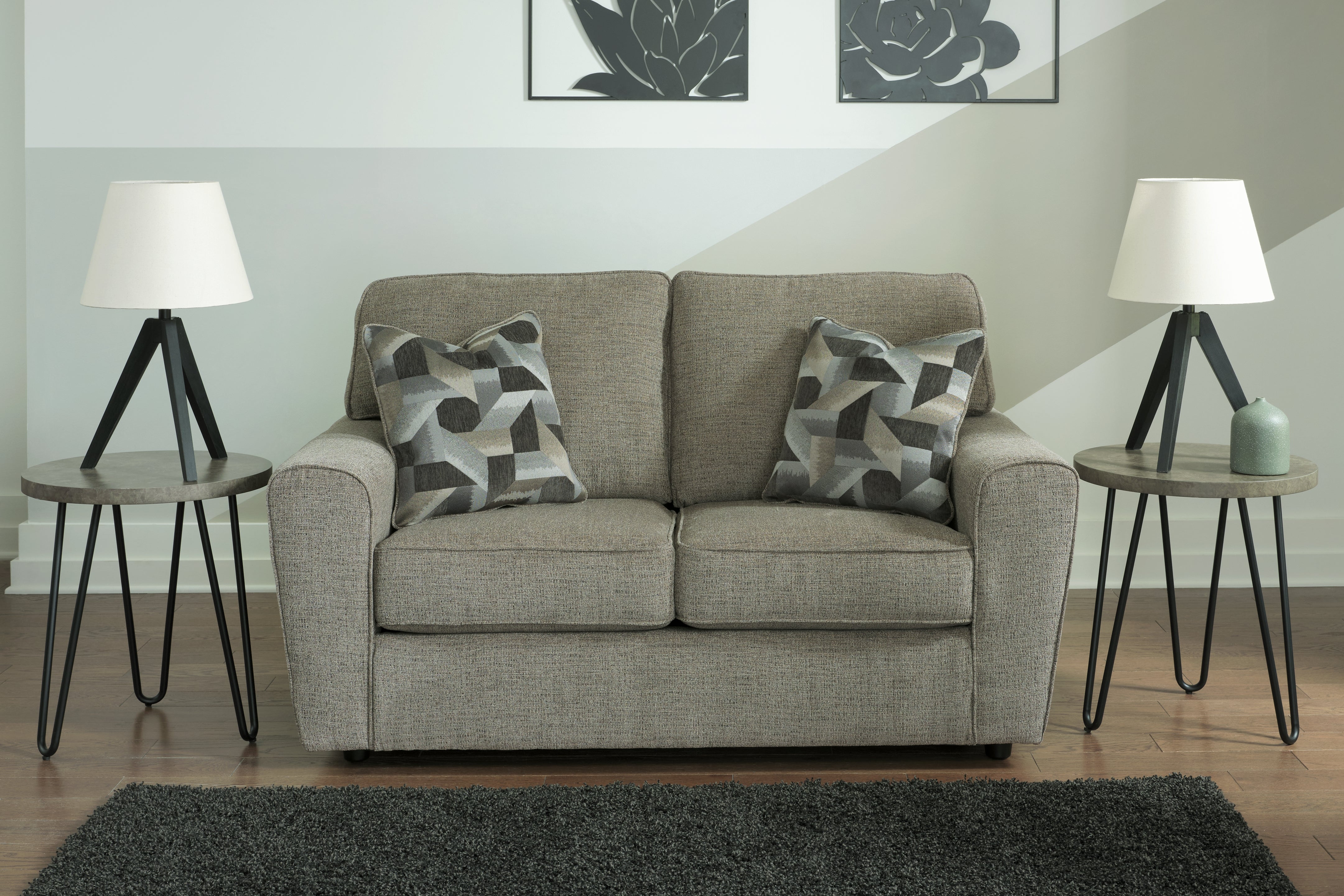 Warmstead Furniture - Ashley Furniture - Cascilla Living Room - Loveseat / Pewter - 2680535
