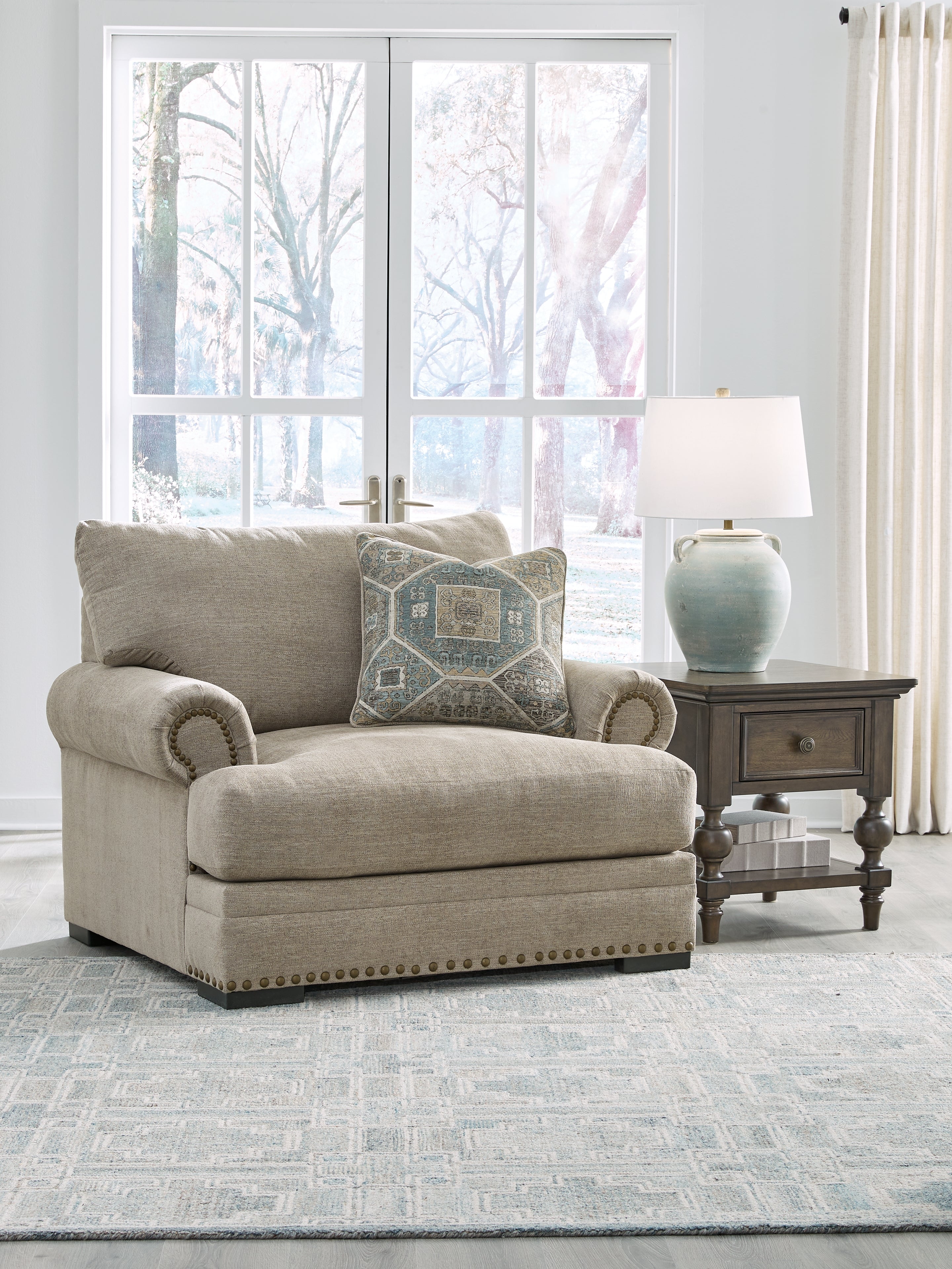 Warmstead Furniture - Ashley Furniture - Galemore Living Room - Chair and a Half / Quarry - 2700423