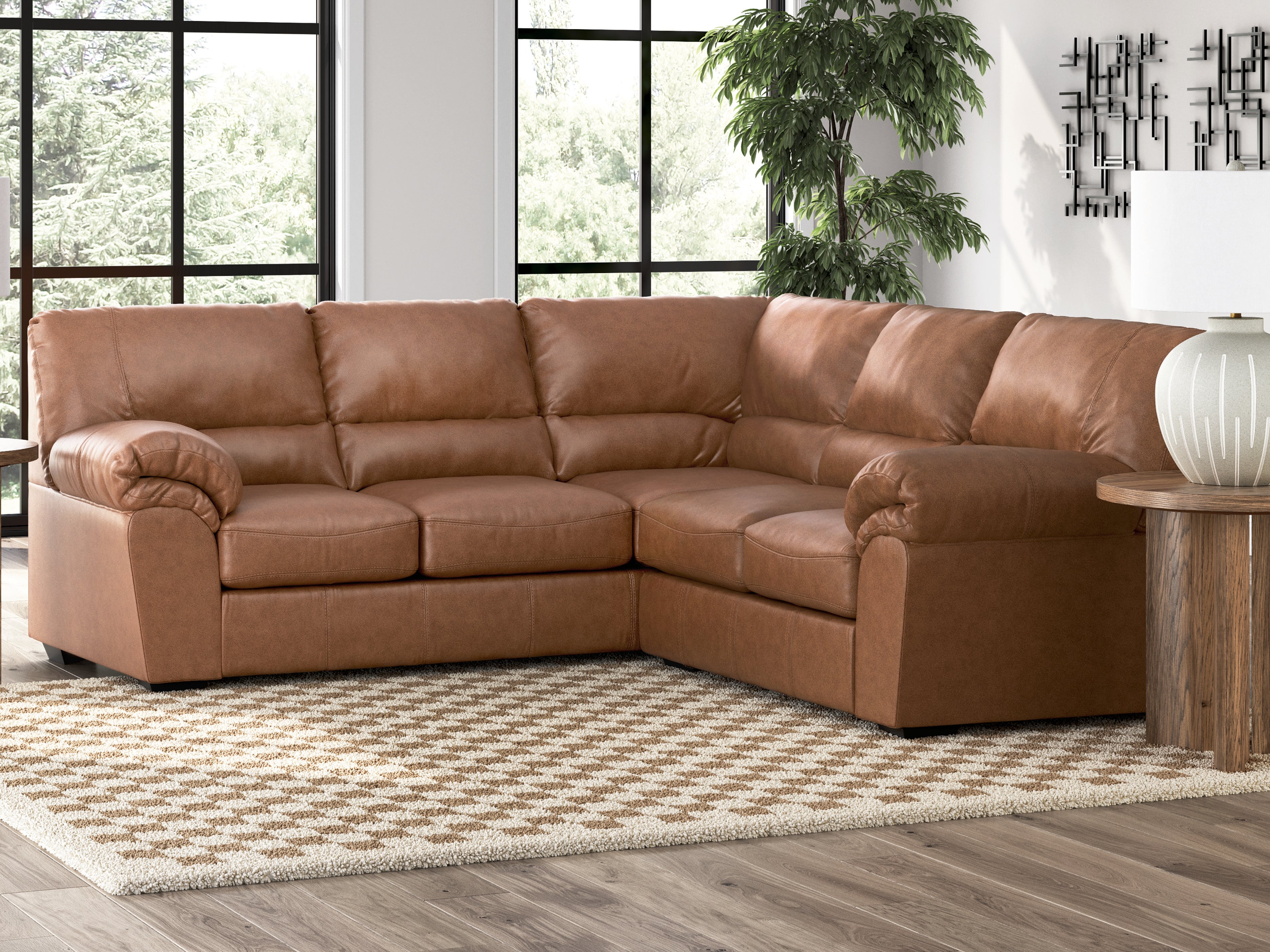 Warmstead Furniture - Ashley Furniture - WillowBend Sectional - LAF 2-Piece Sectional / Caramel - PC27704S2