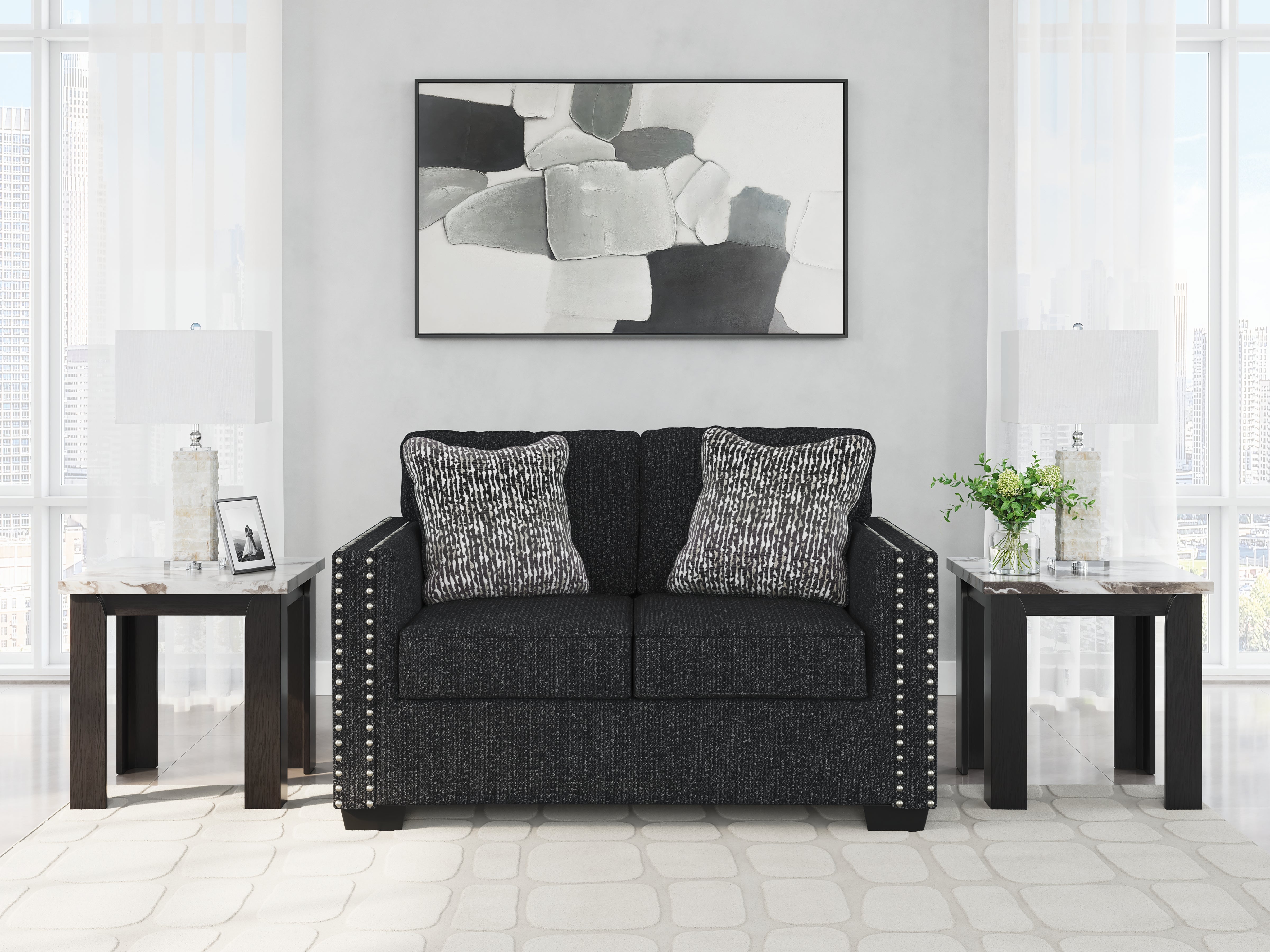 Warmstead Furniture - Ashley Furniture - Jasmine Peaks Living Room - Loveseat / Coal - 2890435