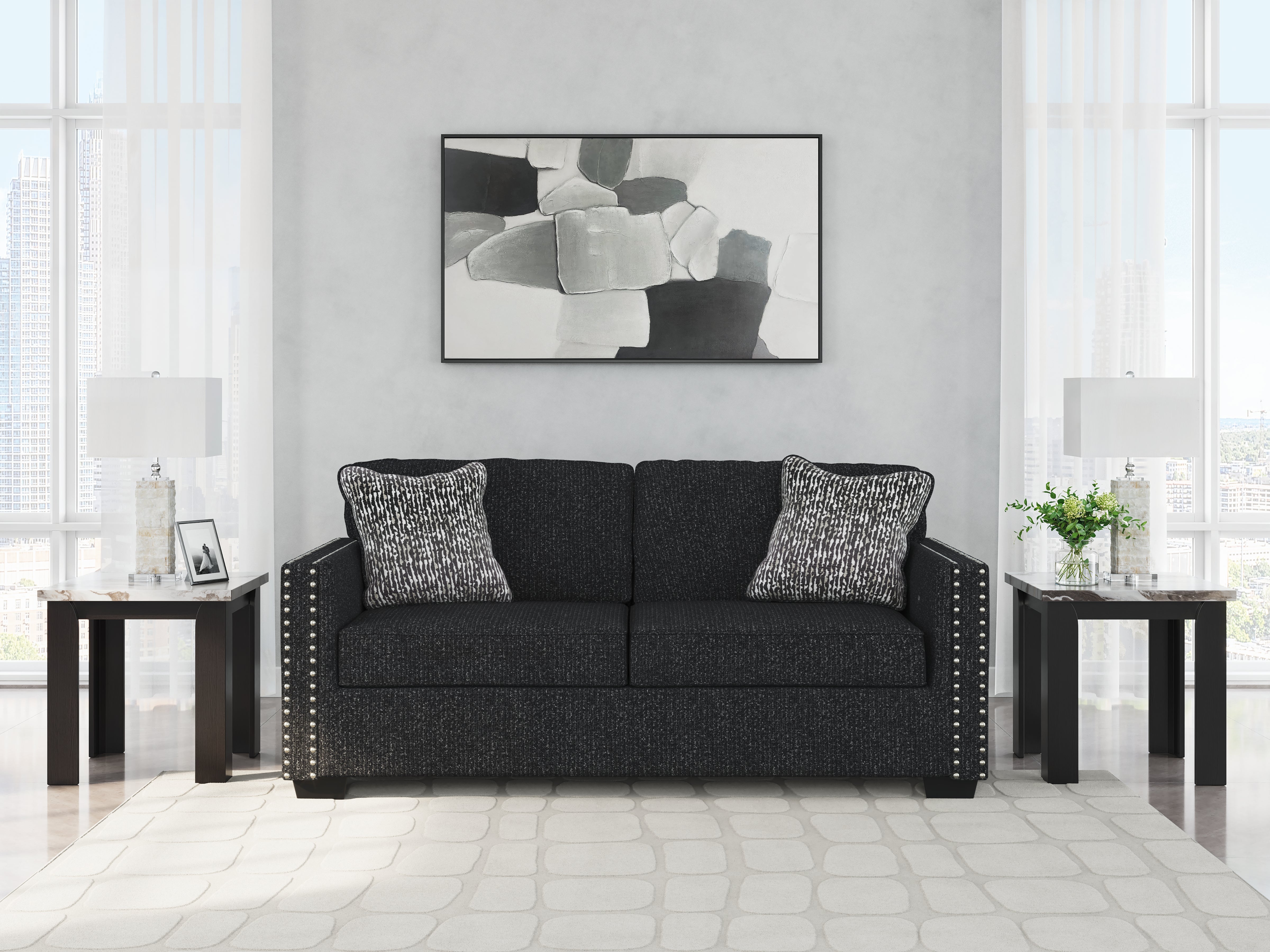 Warmstead Furniture - Ashley Furniture - Jasmine Peaks Living Room - Sofa / Coal - 2890438
