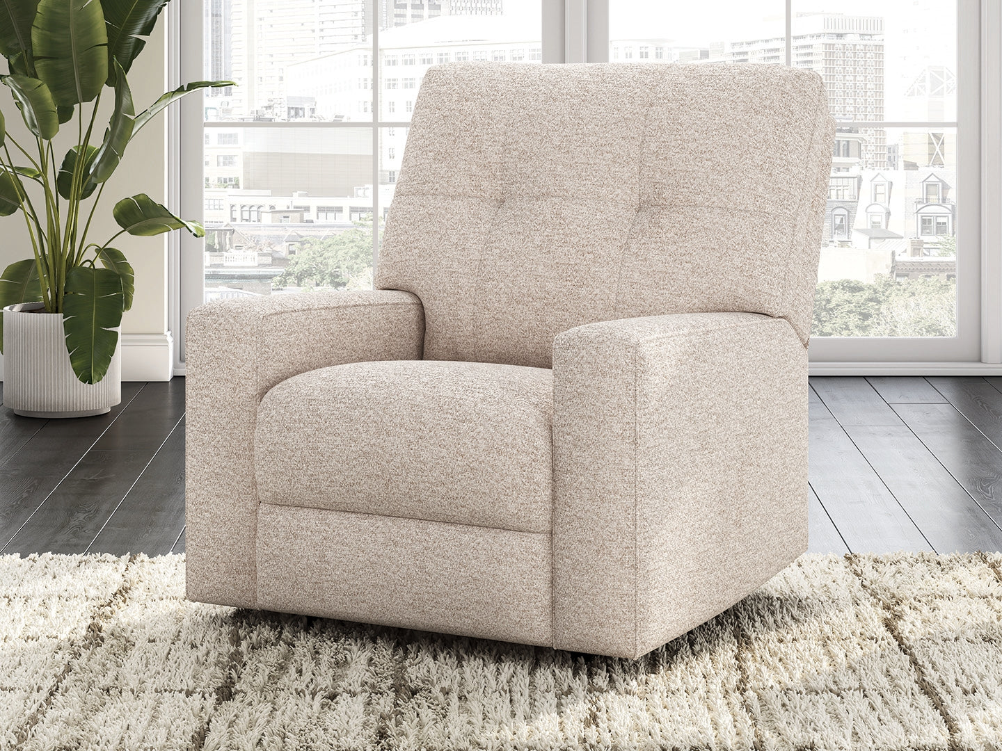 Warmstead Furniture - Ashley Furniture - Larimer Living Room - Rocker Recliner / Stone - PC2920325