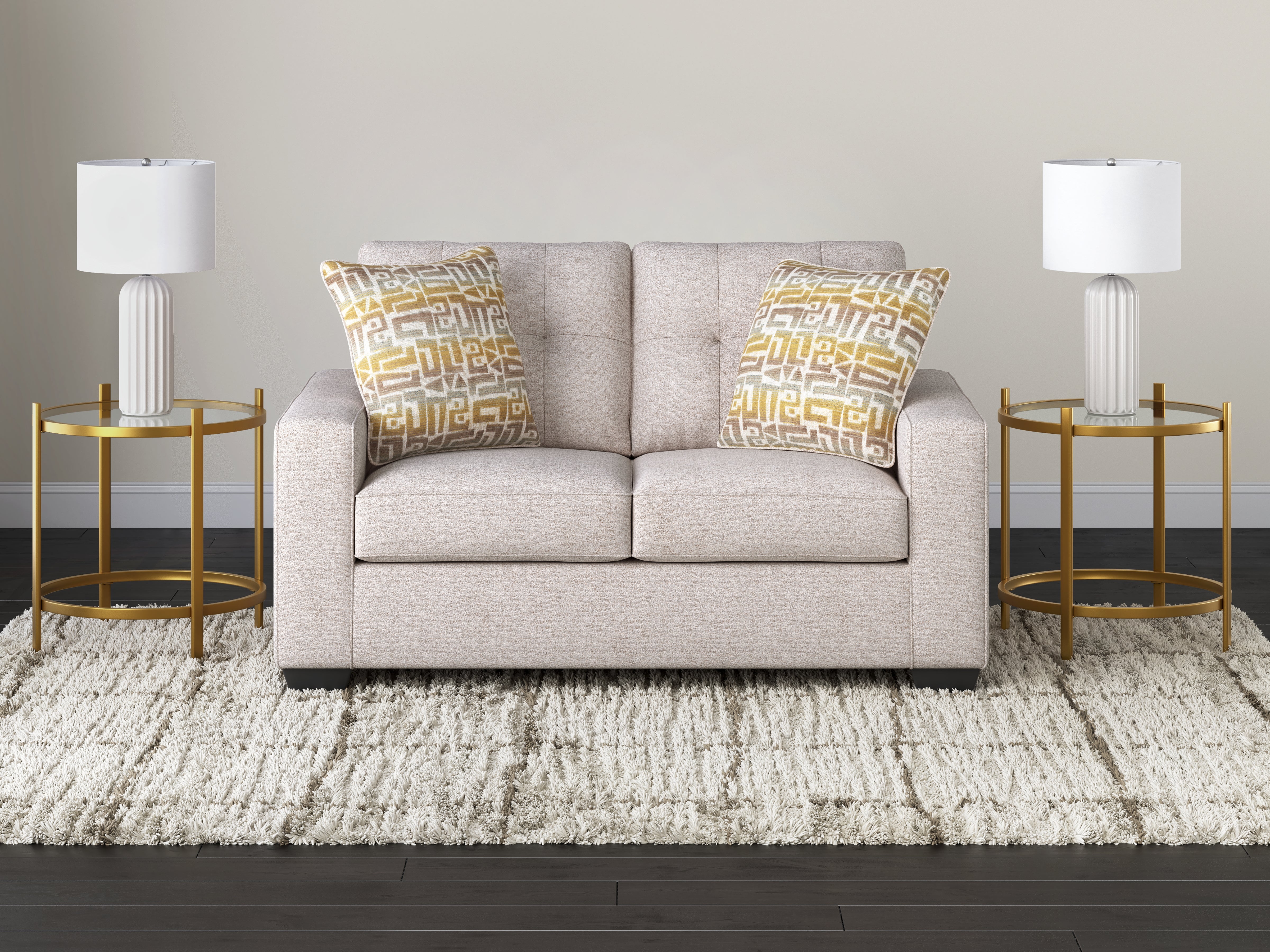 Warmstead Furniture - Ashley Furniture - Larimer Living Room - Loveseat / Stone - PC2920335