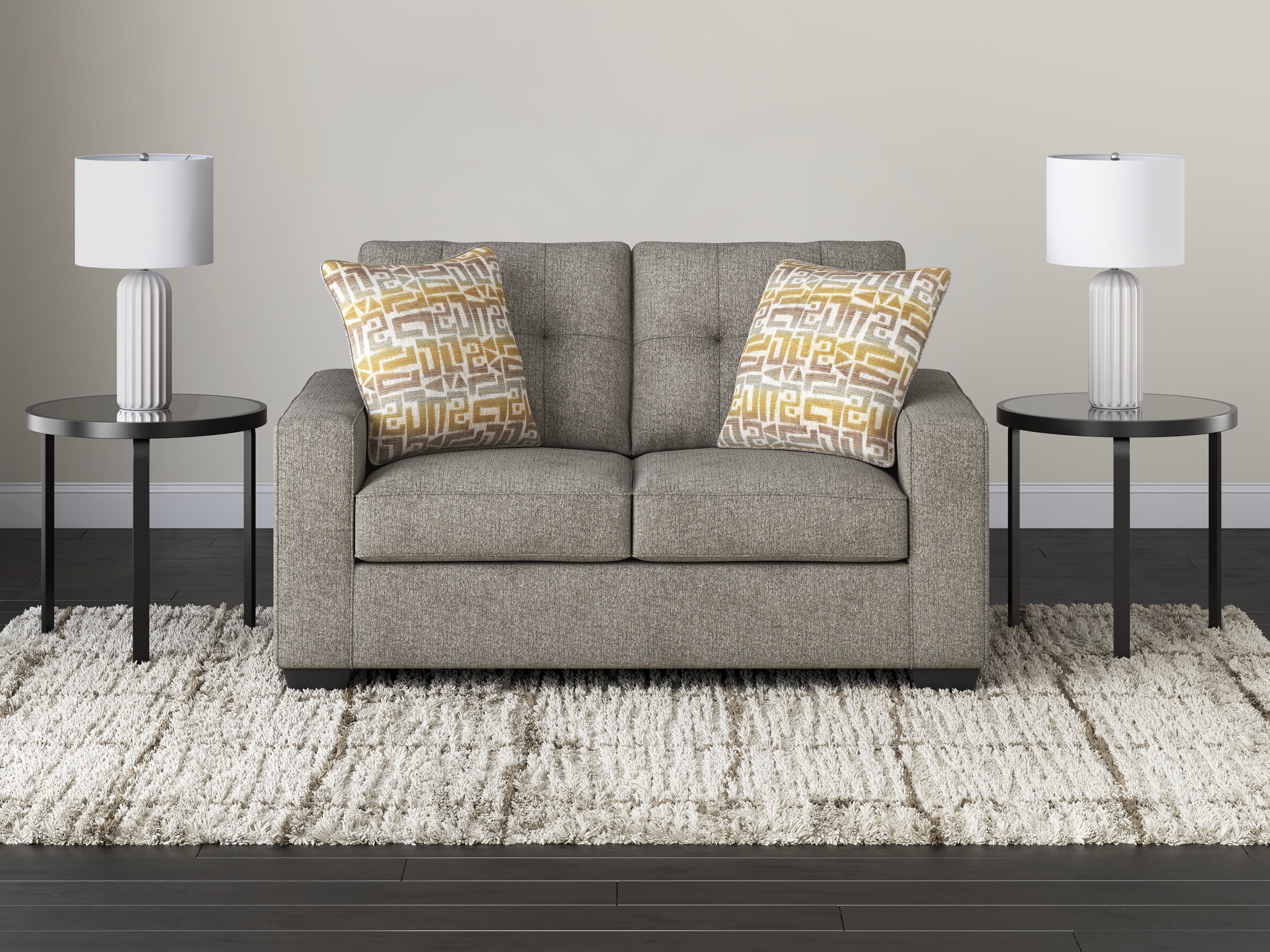Warmstead Furniture - Ashley Furniture - Larimer Living Room - Loveseat / Iron - PC2920435