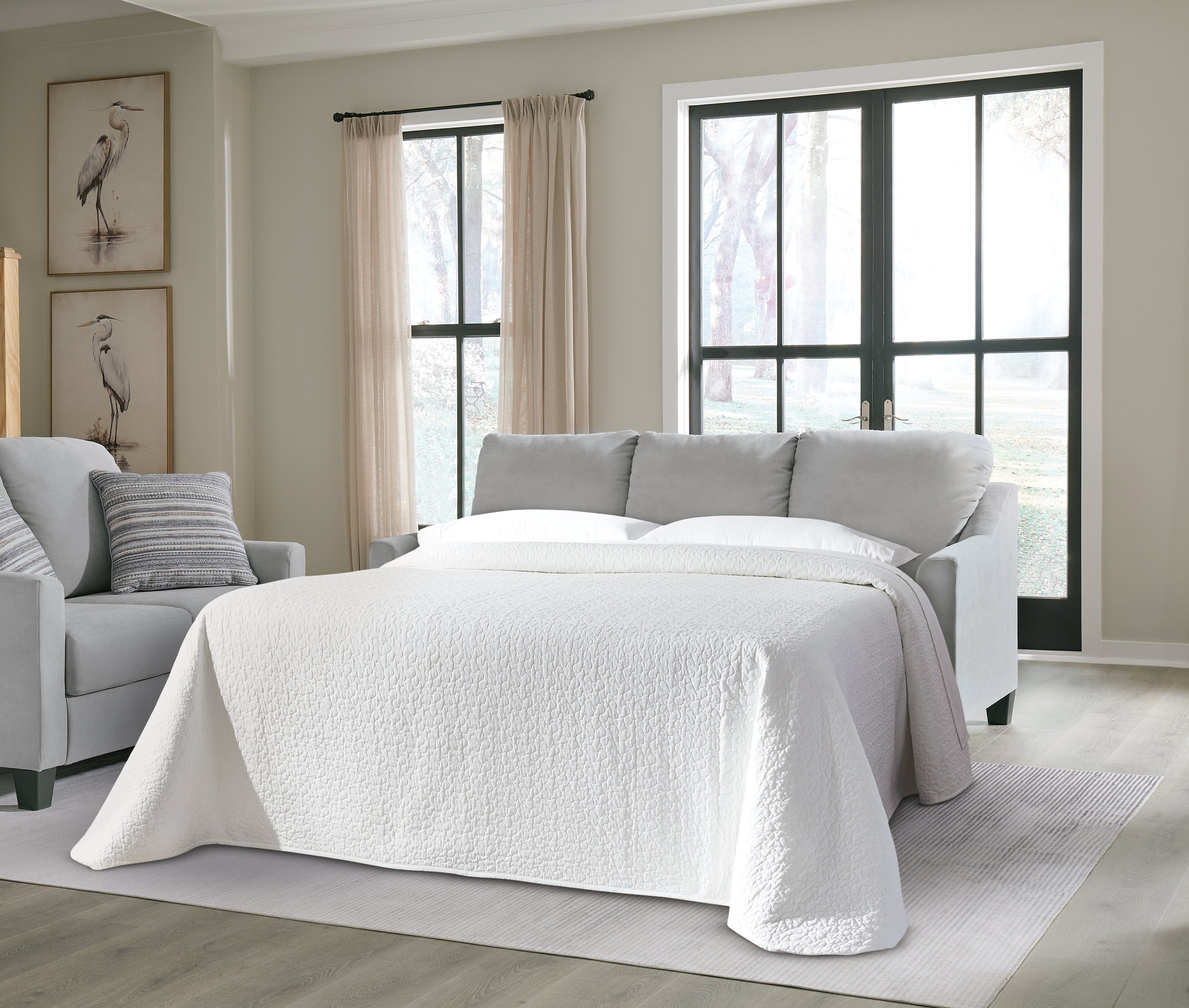 Warmstead Furniture - Ashley Furniture - Adlai Living Room - Queen Sofa Sleeper / Shadow - 3010339
