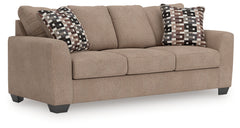 Warmstead Furniture - Ashley Furniture - Triston-Peaks Living Room - Queen Sofa Sleeper / Suede - 3020439