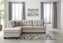 Warmstead Furniture - Ashley Furniture - Mahoney Sectional - 2-Piece Sleeper Sectional with Chaise / Pebble - 31004S4
