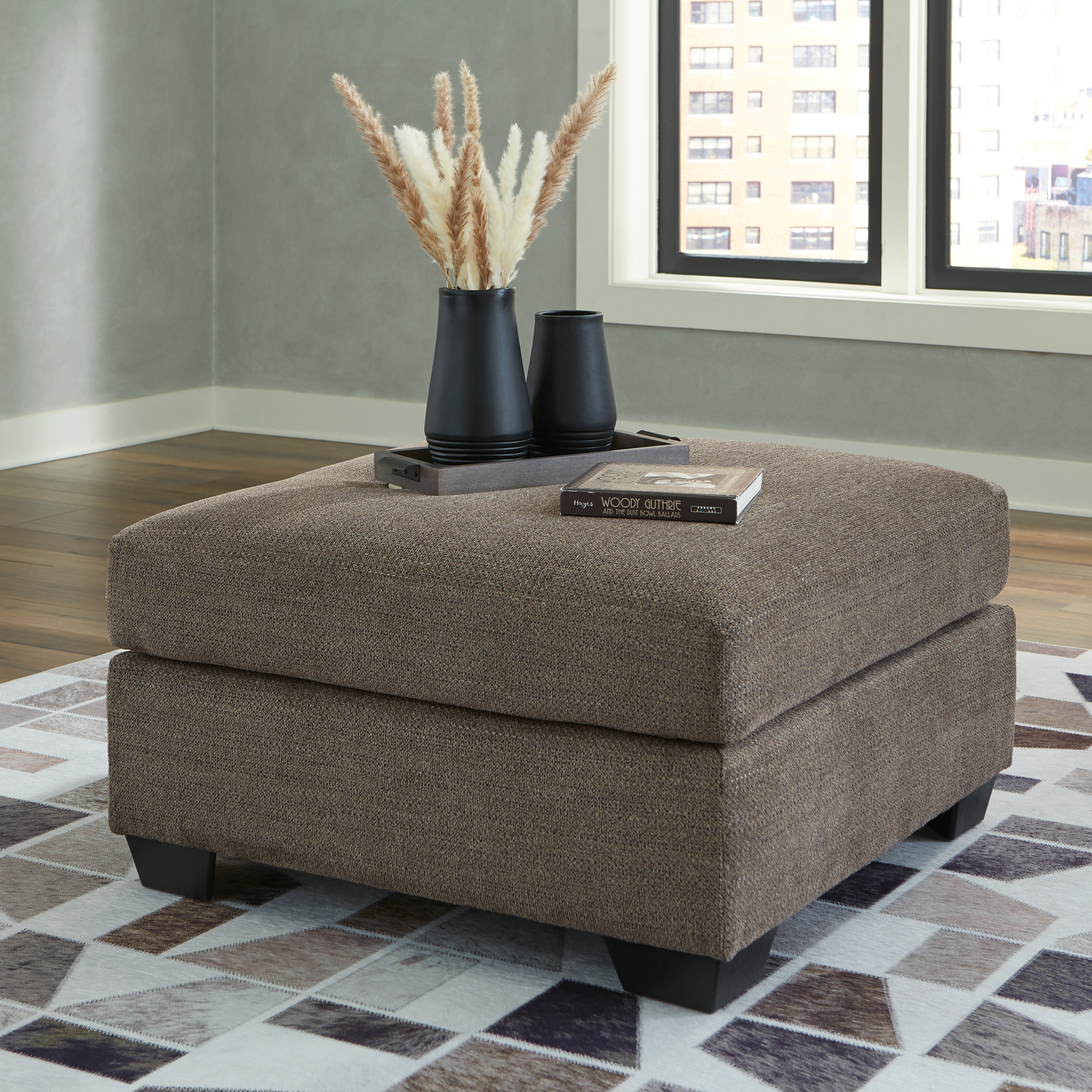 Warmstead Furniture - Ashley Furniture - Mahoney Living Room - Oversized Accent Ottoman / Chocolate - 3100508