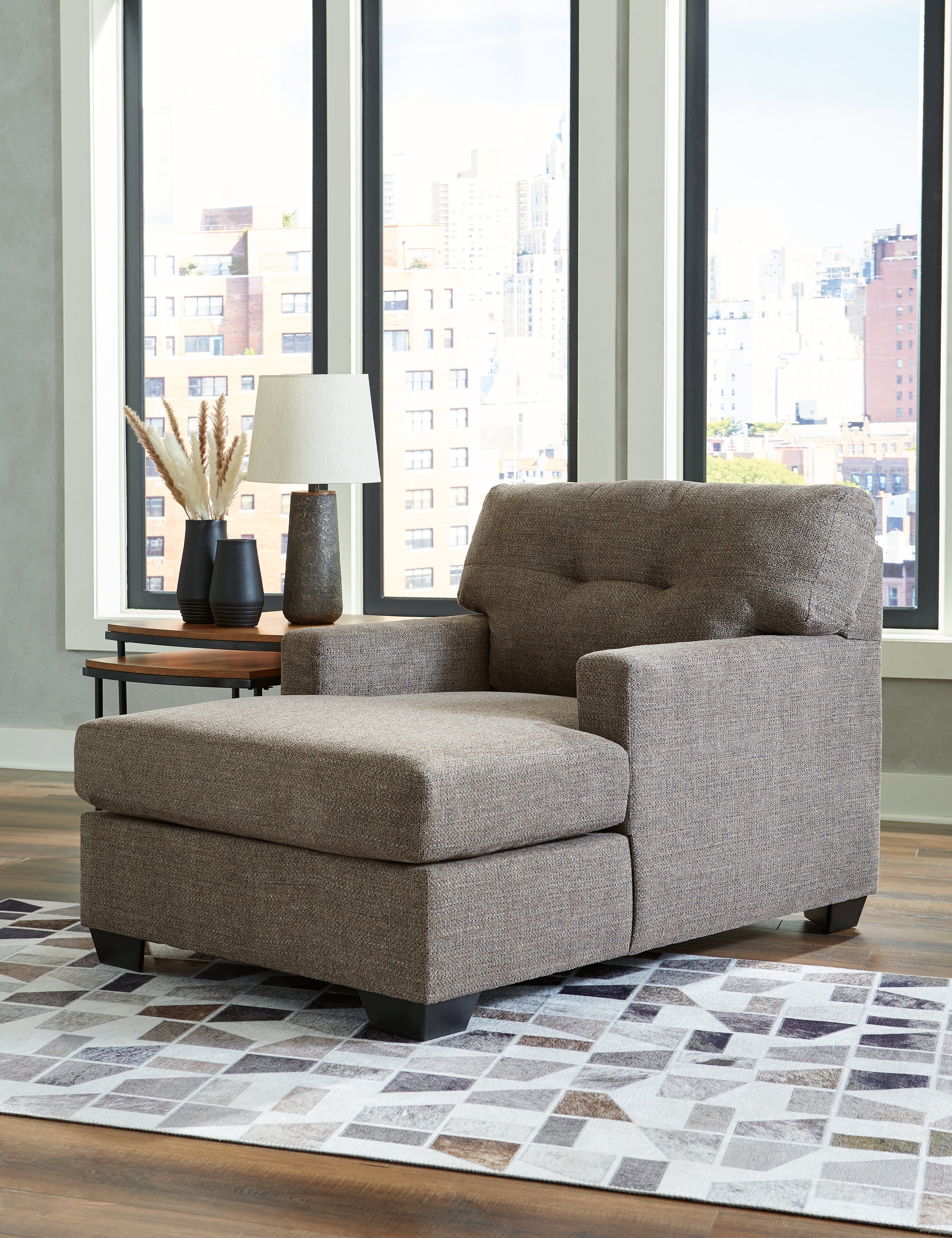 Warmstead Furniture - Ashley Furniture - Mahoney Living Room - Chaise / Chocolate - 3100515