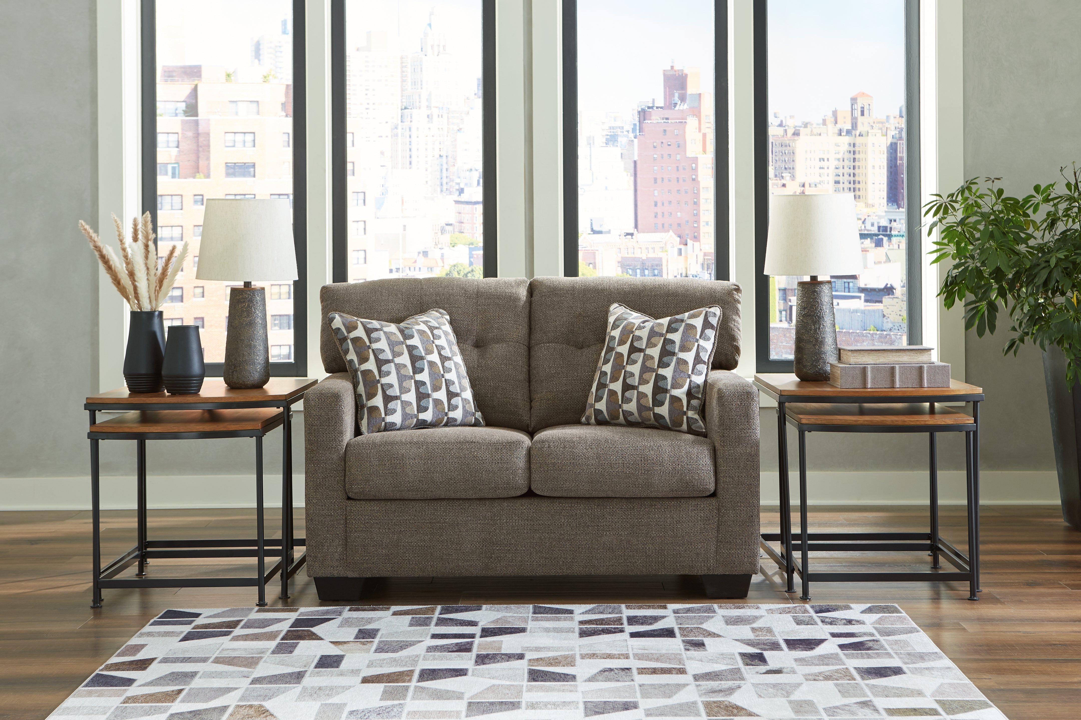 Warmstead Furniture - Ashley Furniture - Mahoney Living Room - Loveseat / Chocolate - 3100535