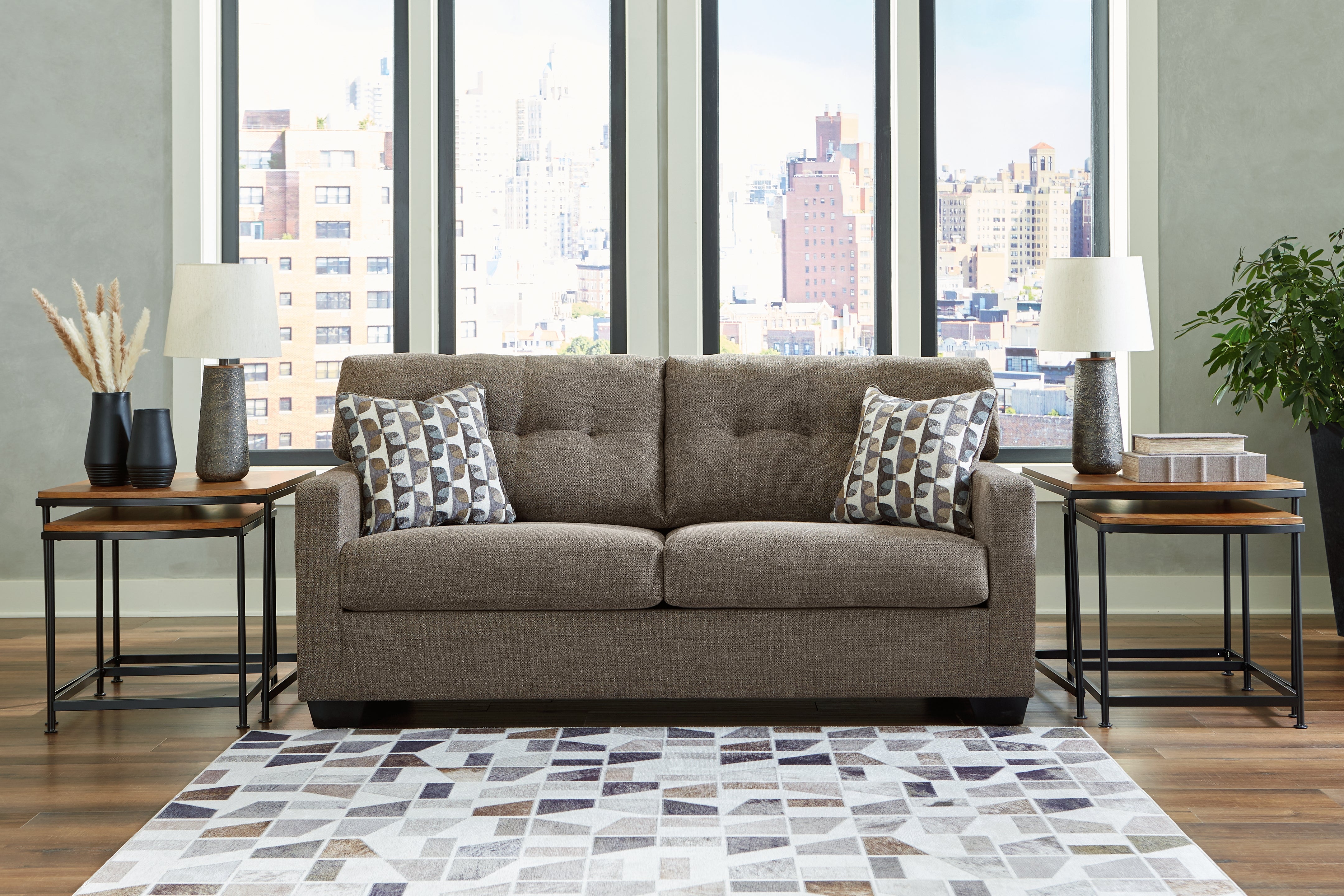 Warmstead Furniture - Ashley Furniture - Mahoney Living Room - Sofa / Chocolate - 3100538