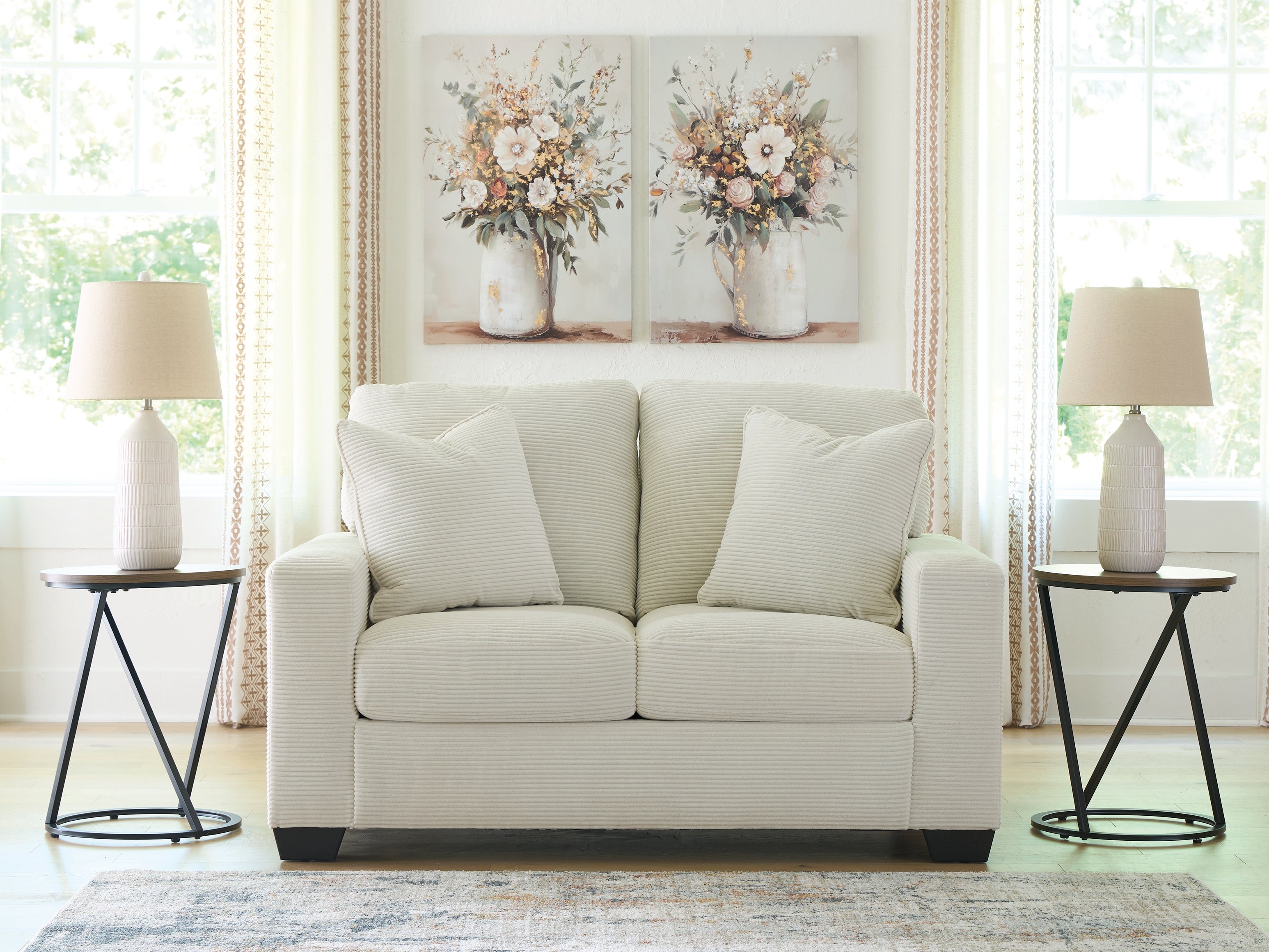 Warmstead Furniture - Ashley Furniture - Greenbriar Living Room - Loveseat / Ivory - PC3200635