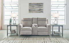 Warmstead Furniture - Ashley Furniture - Barnsana Living Room - Power Rocker Recliner / Gravel - 3320298