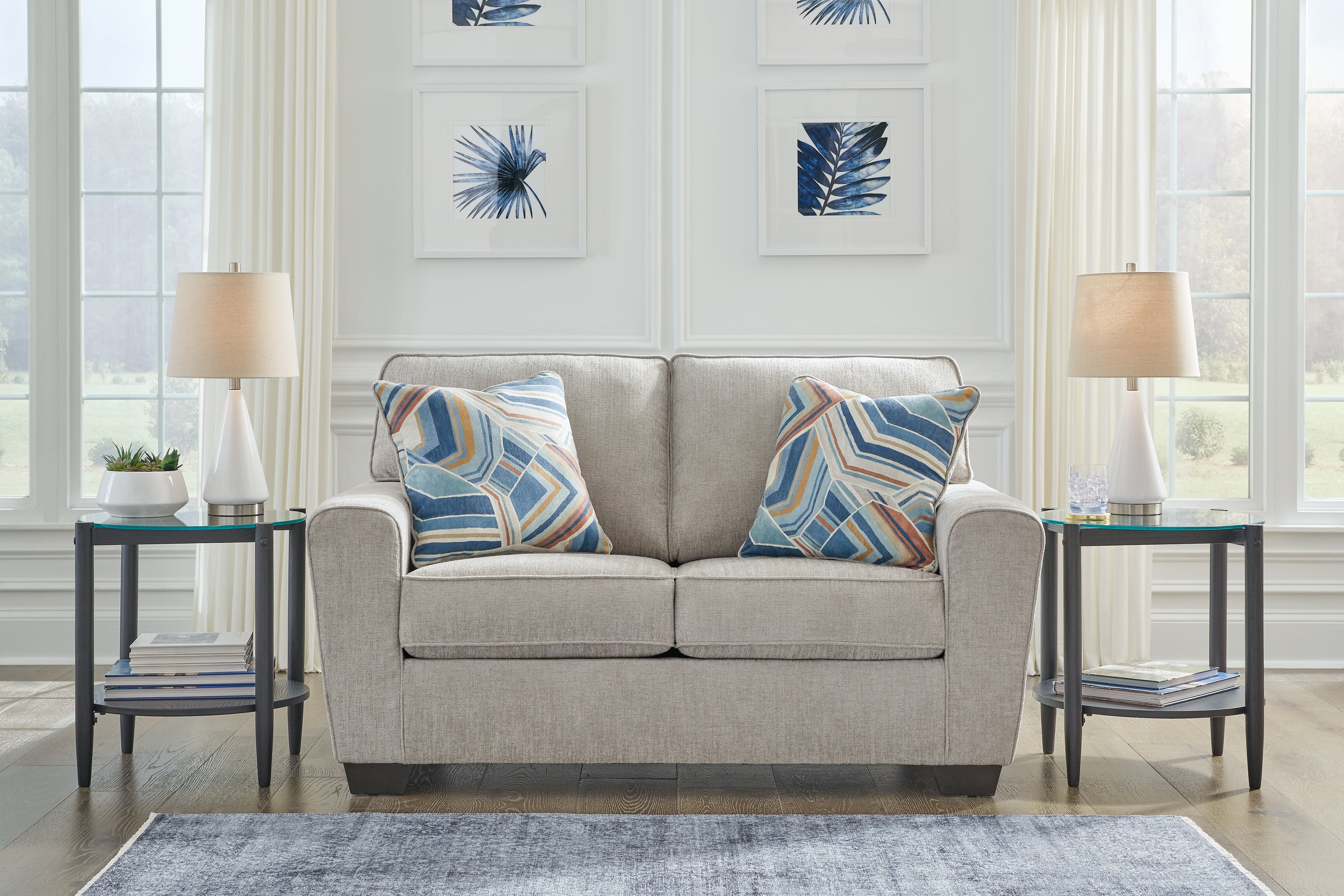 Warmstead Furniture - Ashley Furniture - Cashton Living Room - Loveseat / Ice - 4060635
