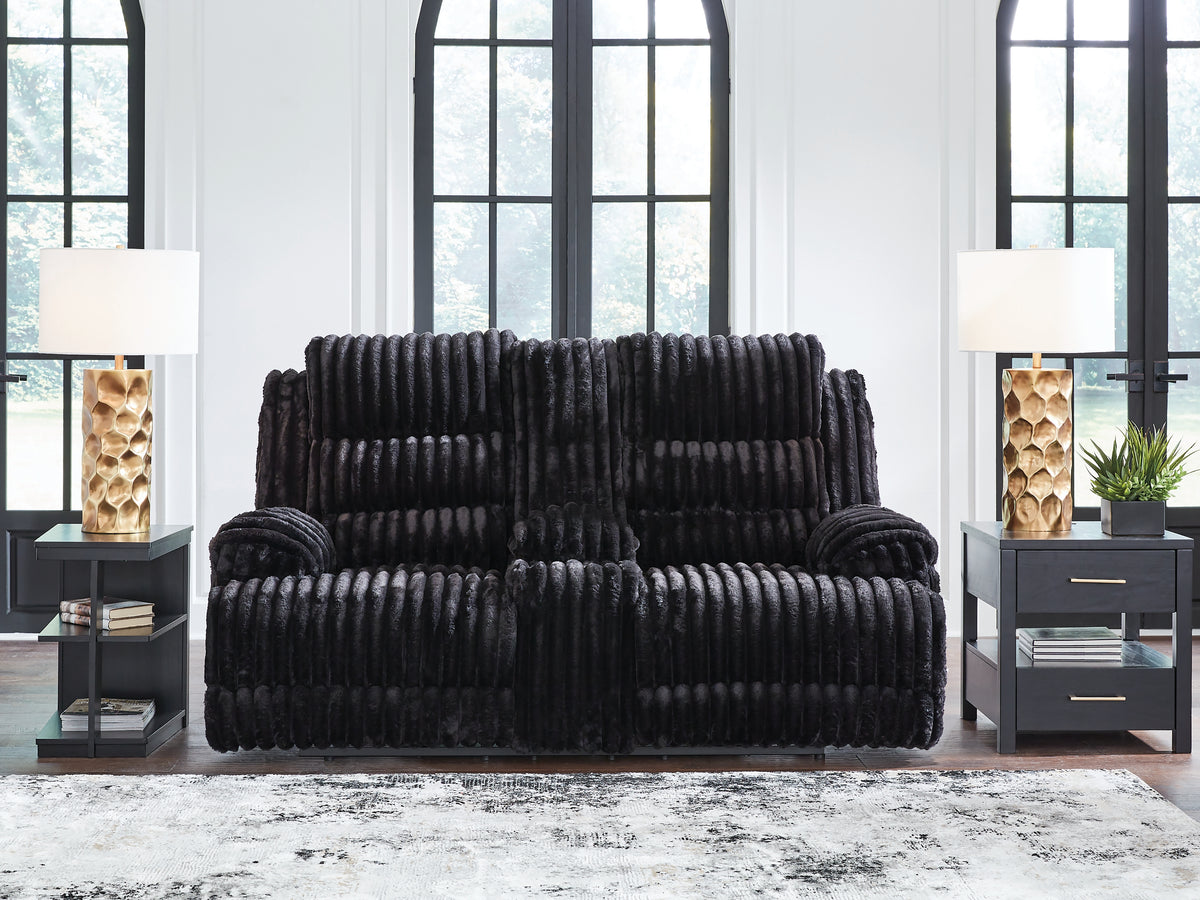 Warmstead Furniture - Ashley Furniture - Rhine Falls Living Room - Zero Wall Power Recliner / Onyx - PC4280506