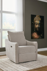 Warmstead Furniture - Ashley Furniture - McBurg Living Room - Swivel Power Recliner / Taupe - 4480228