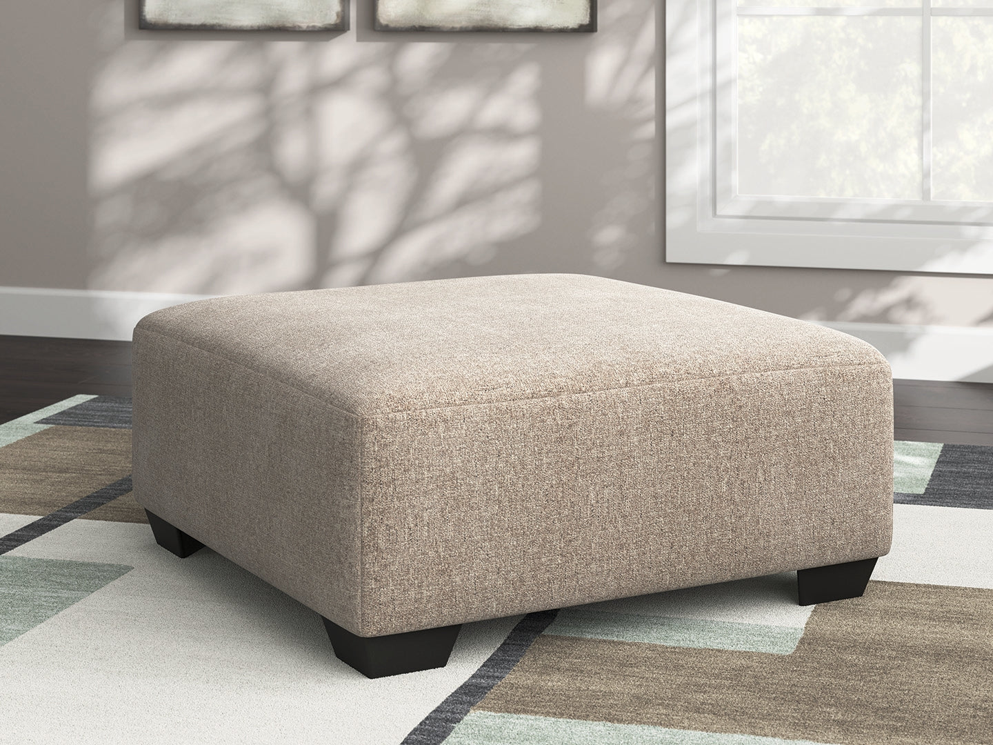 Warmstead Furniture - Ashley Furniture - Newellen Living Room - Oversized Accent Ottoman / Hemp - 4840408