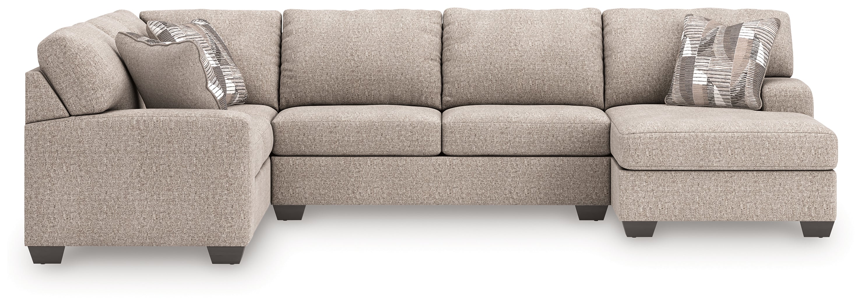 Warmstead Furniture - Ashley Furniture - Newellen Sectional - LAF 3-Piece Sectional with Chaise / Hemp - 48404S6