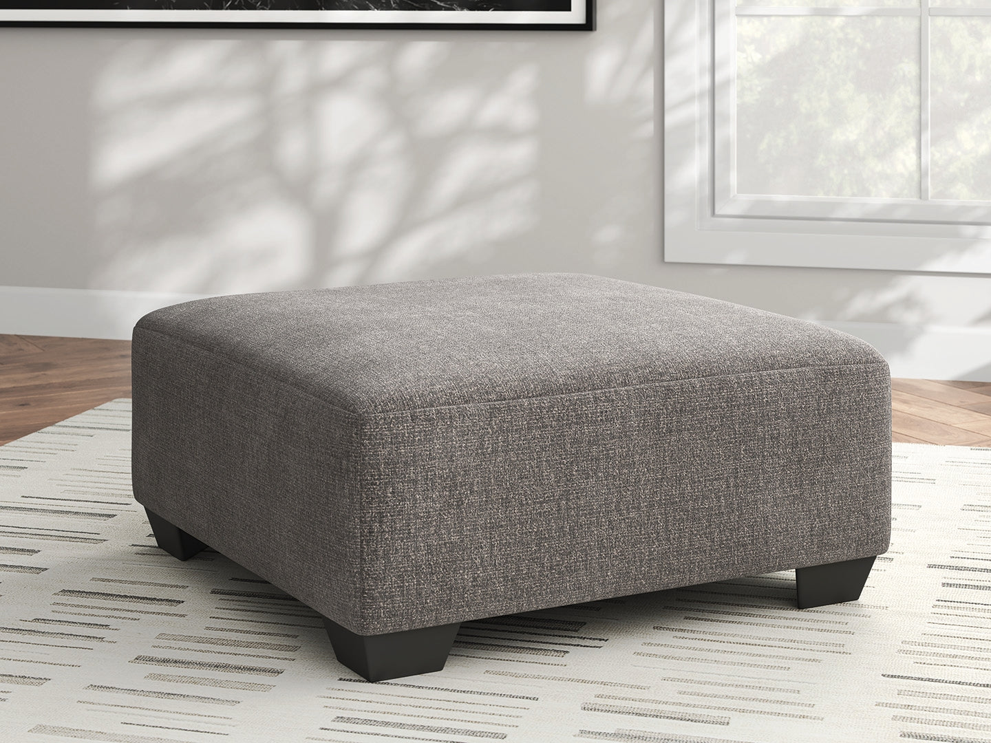 Warmstead Furniture - Ashley Furniture - Newellen Living Room - Oversized Accent Ottoman / Greystone - 4840508